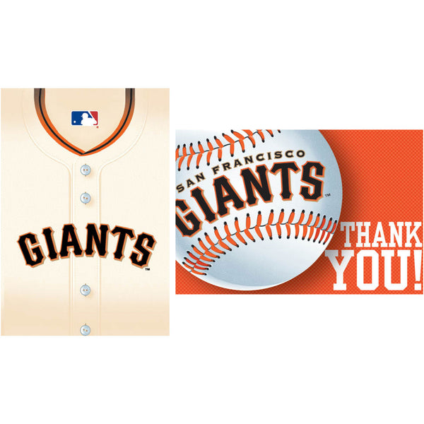 San Francisco Giants Invitation & Thank You Card Set
