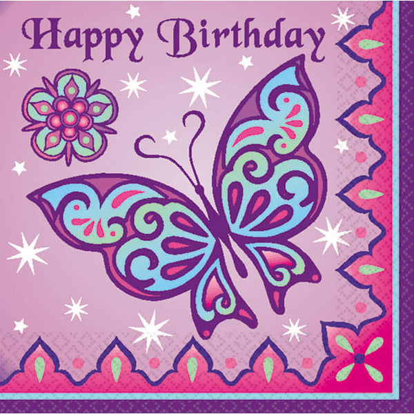 Sparkle Princess Happy Birthday Beverage Napkins (16ct)