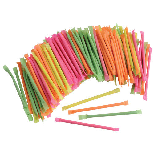 Neon Candy Filled Straws - Candy Store