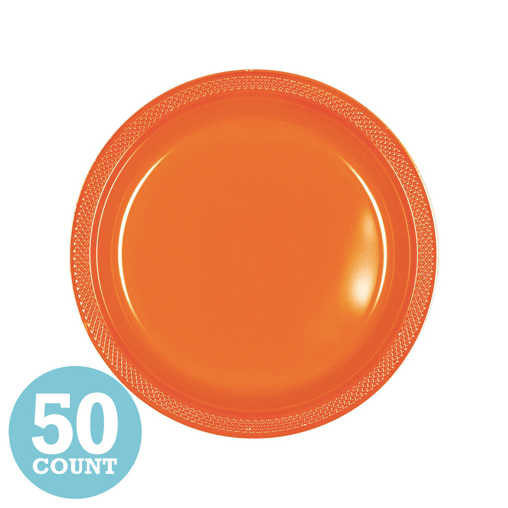 Orange Peel Plastic Dessert Plates (50ct)