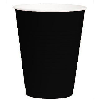 Jet Black 12 oz Plastic Cups (50ct)