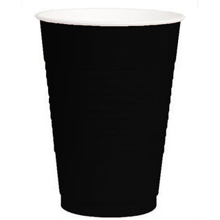 Jet Black 18 oz Plastic Cups (50ct)