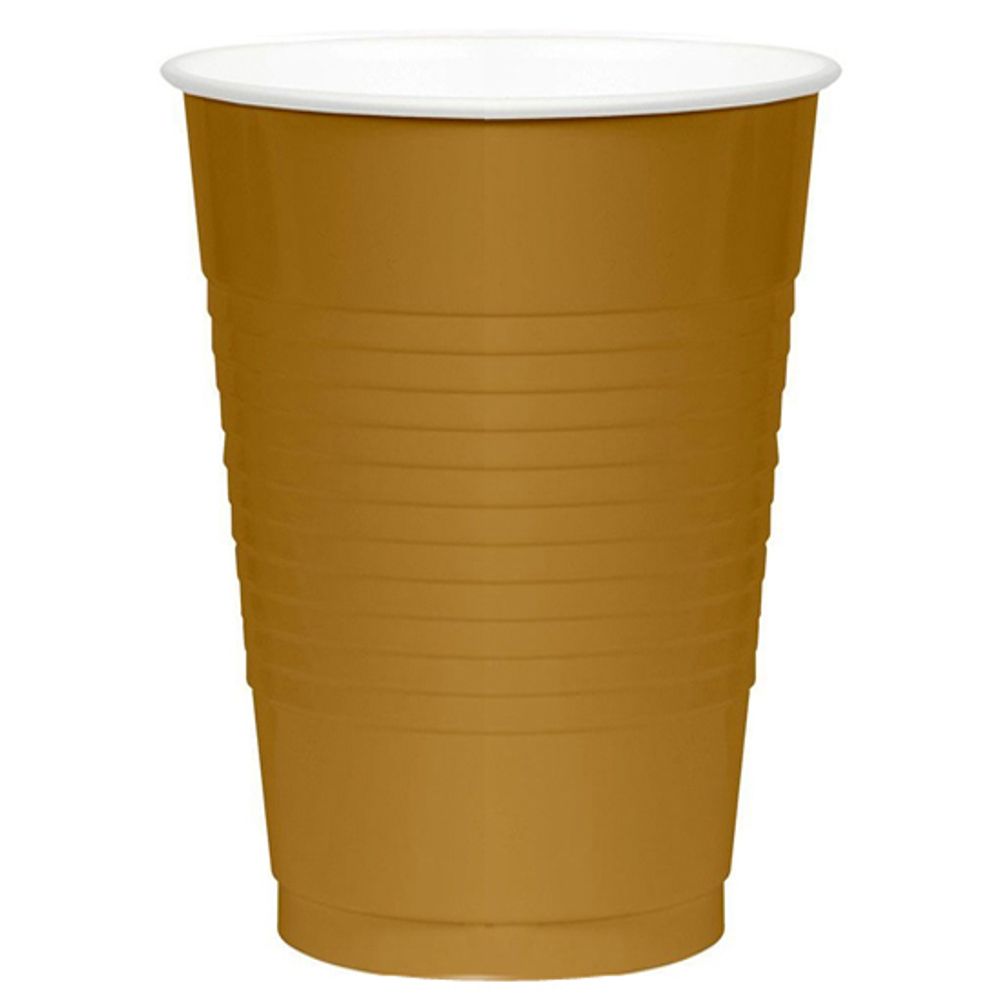 Gold 18 oz Plastic Cups (50ct)