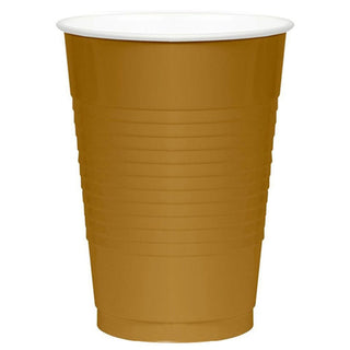 Gold 18 oz Plastic Cups (50ct)