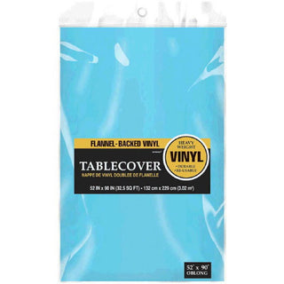 Caribbean Blue Fabric Backed Rectangle Tablecover