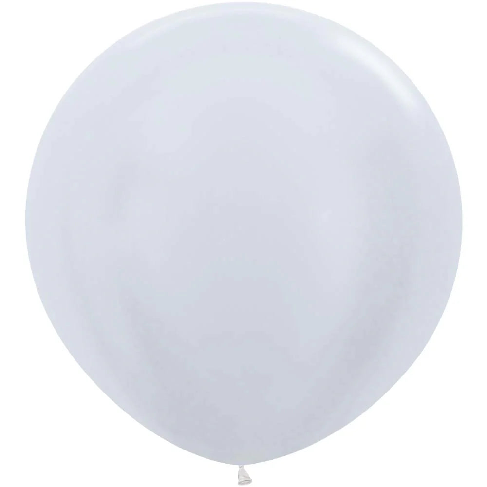 Sempertex 3' Pearl White Latex Balloons (2ct)