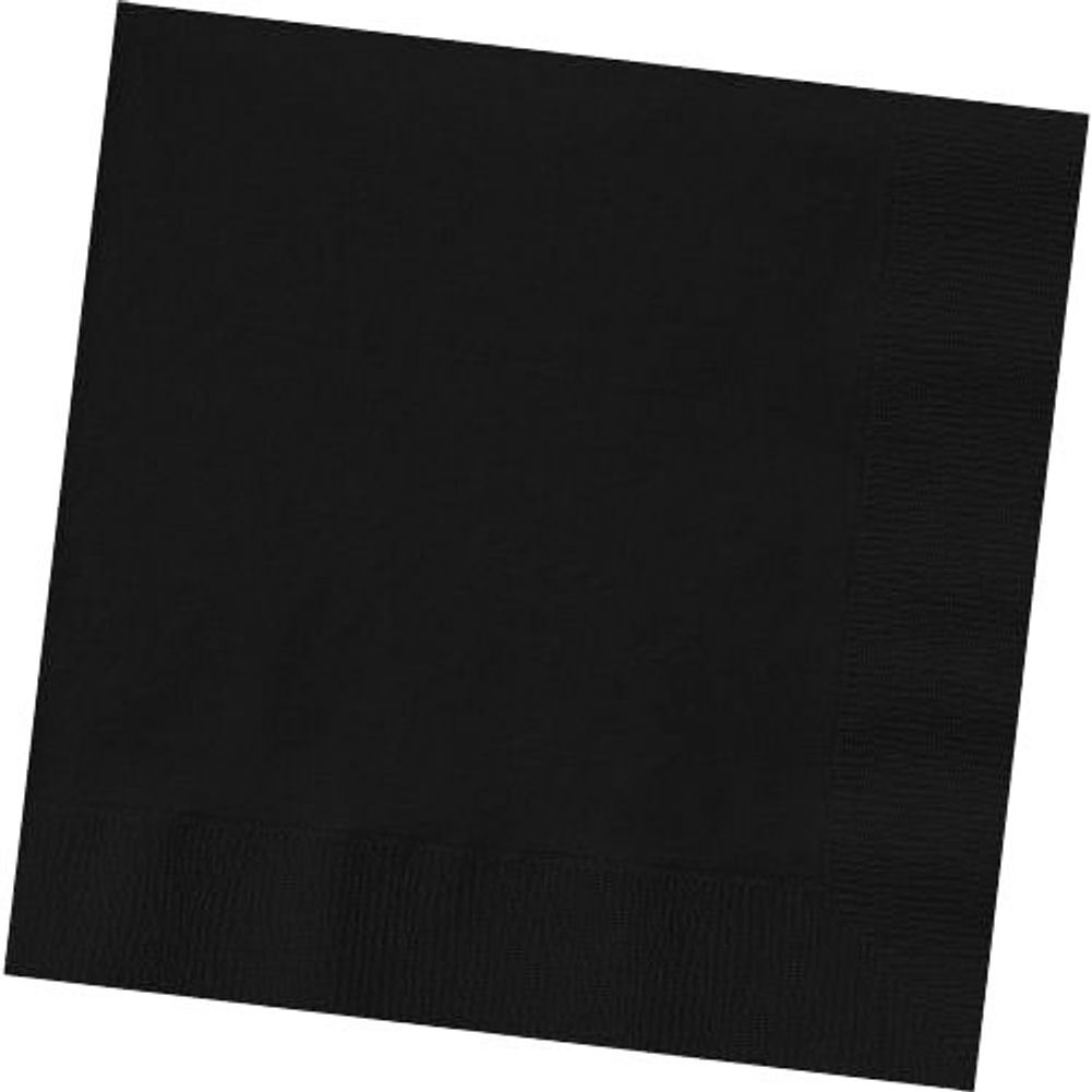 Jet Black 2-Ply Luncheon Napkins (100ct)