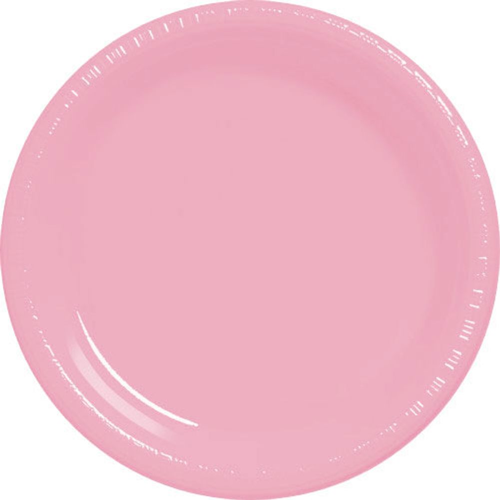 New Pink Plastic Dessert Plates (50ct)