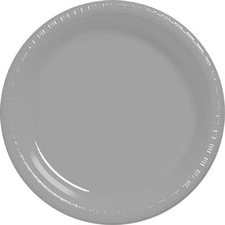 Silver Plastic Dessert Plates (50ct)