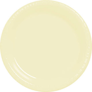 Vanilla Creme Plastic Dessert Plates (50ct)