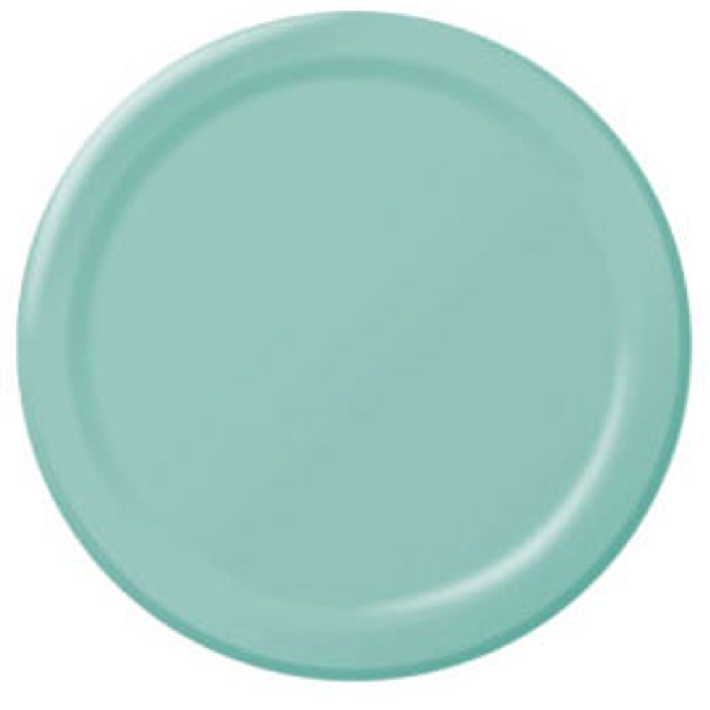 Robins Egg Blue Dinner Paper Plates (50ct)