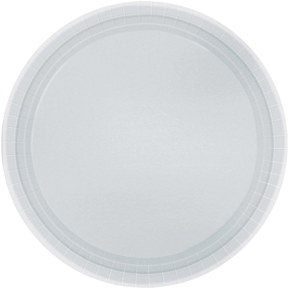 Silver Dinner Paper Plates (20ct)