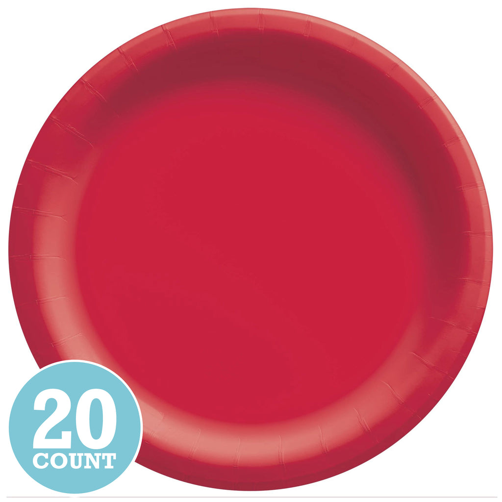Apple Red Paper Banquet Plates (20ct)