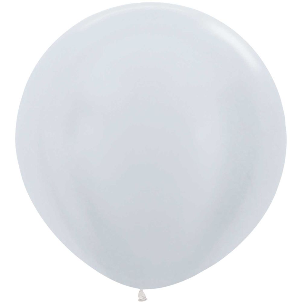 Sempertex 3' Pearl White Latex Balloons (2ct)