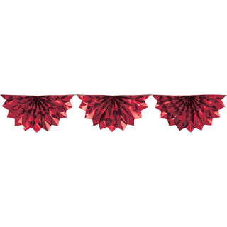 Red Foil Bunting Garland