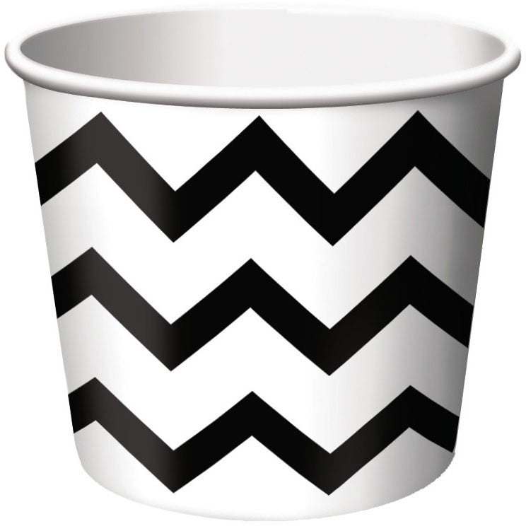 Treat Cups, Chevron Stripe, Black