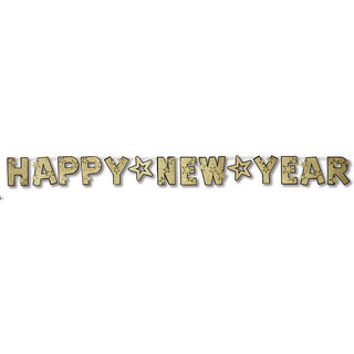 Gold Happy New Year Banner