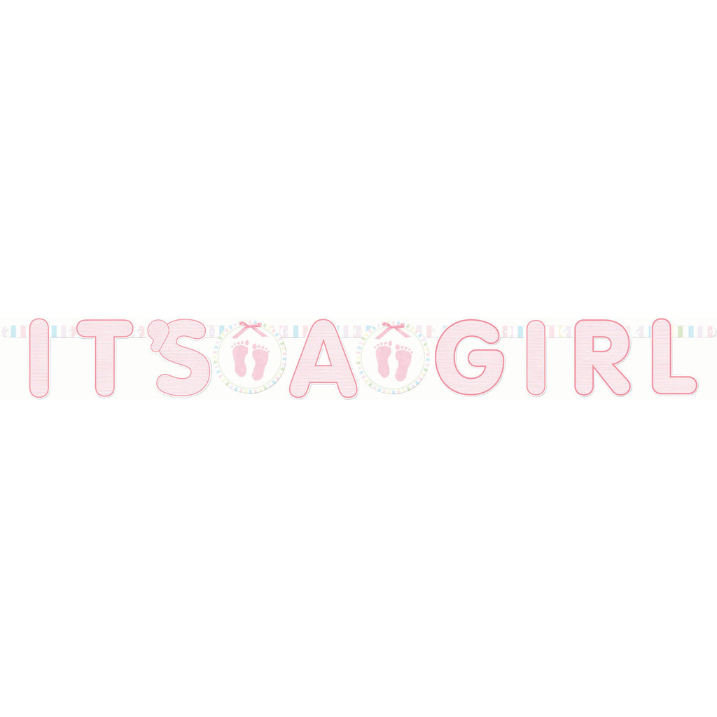 Baby Soft It's A Girl Letter Banner