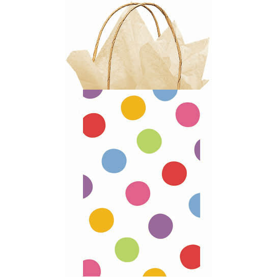 White w/Color Dots Cub Gift Bag