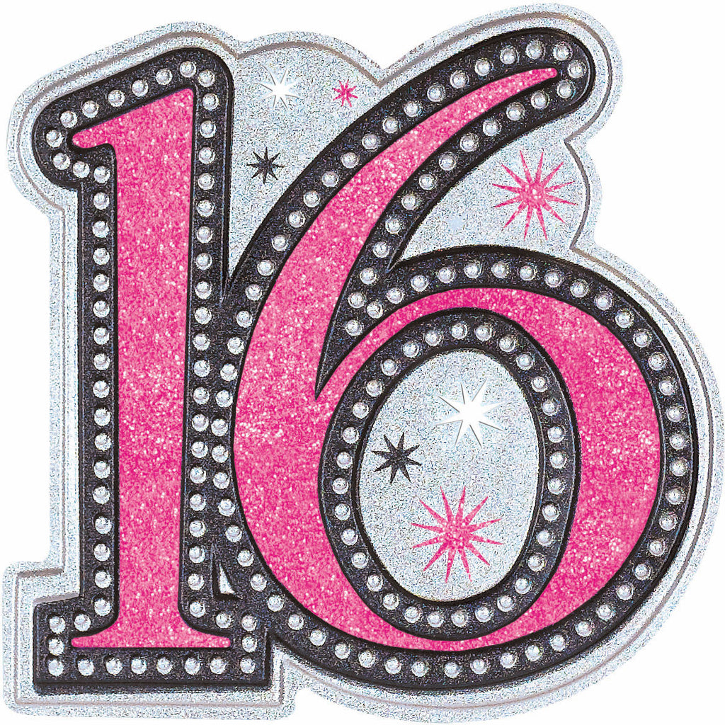 Sweet 16 Sparkle Cutout