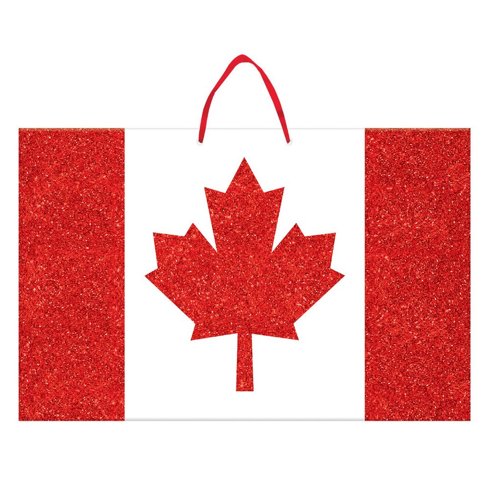 Canada Day Glitter Flag Sign