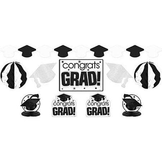 Congrats Grad White Decorating Kit