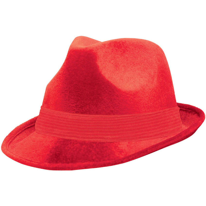 Red Velour Fedora