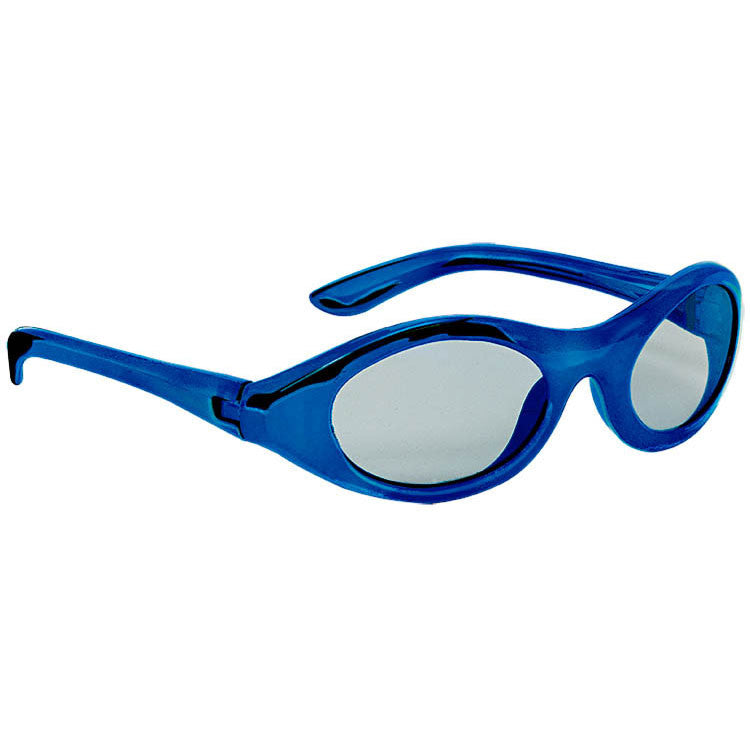 Blue Oval Metallic Sunglasses