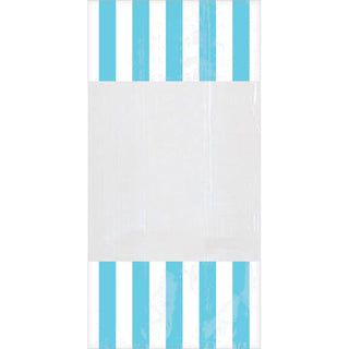 Caribbean Blue Striped Cello Bags (10ct)