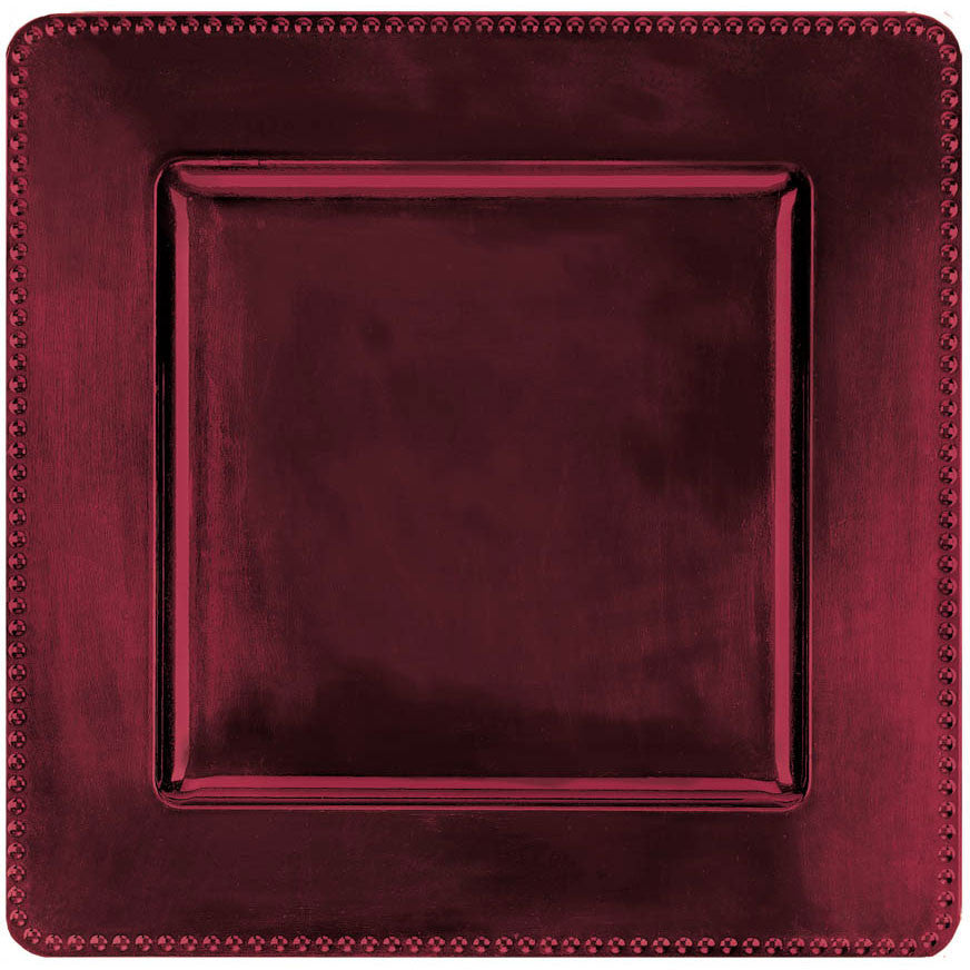 Burgundy Square Charger