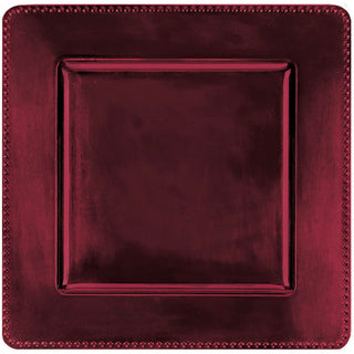 Burgundy Square Charger