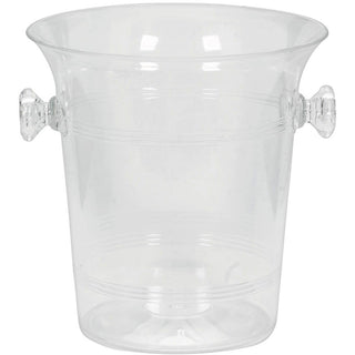 Clear Plastic Ice Bucket w/Knob Handles