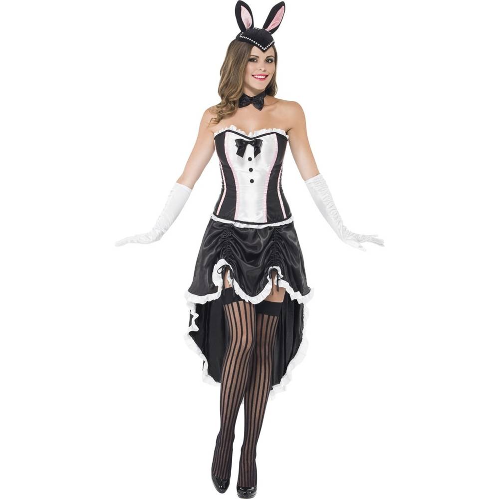 Adult Bunny Burlesque Black Corset Costume – US Novelty