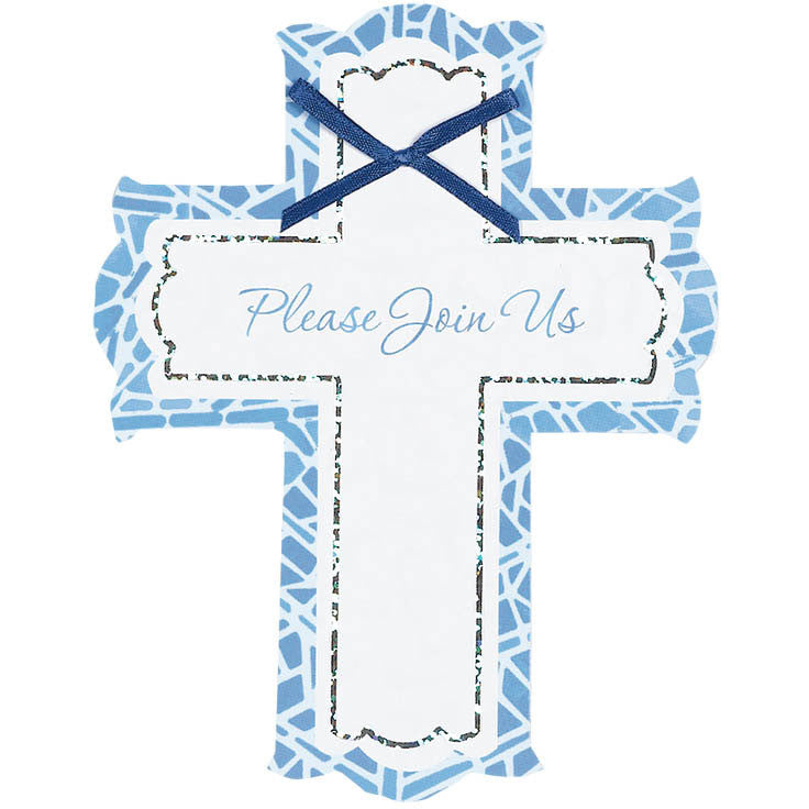 Stained Glass Cross Invitations