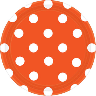 Orange Peel Dots Dessert Plates (8ct)