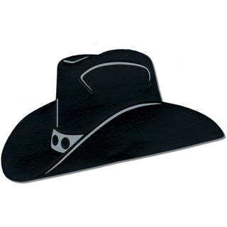 Foil Cowboy Hat Silhouette Black (1 ct)