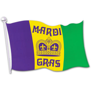 Mardi Gras Flag Cutout