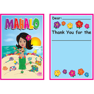 Hula Girl Thank You Notes