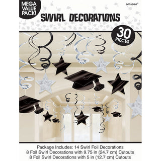 Congrats Grad White Swirls Mega Pack