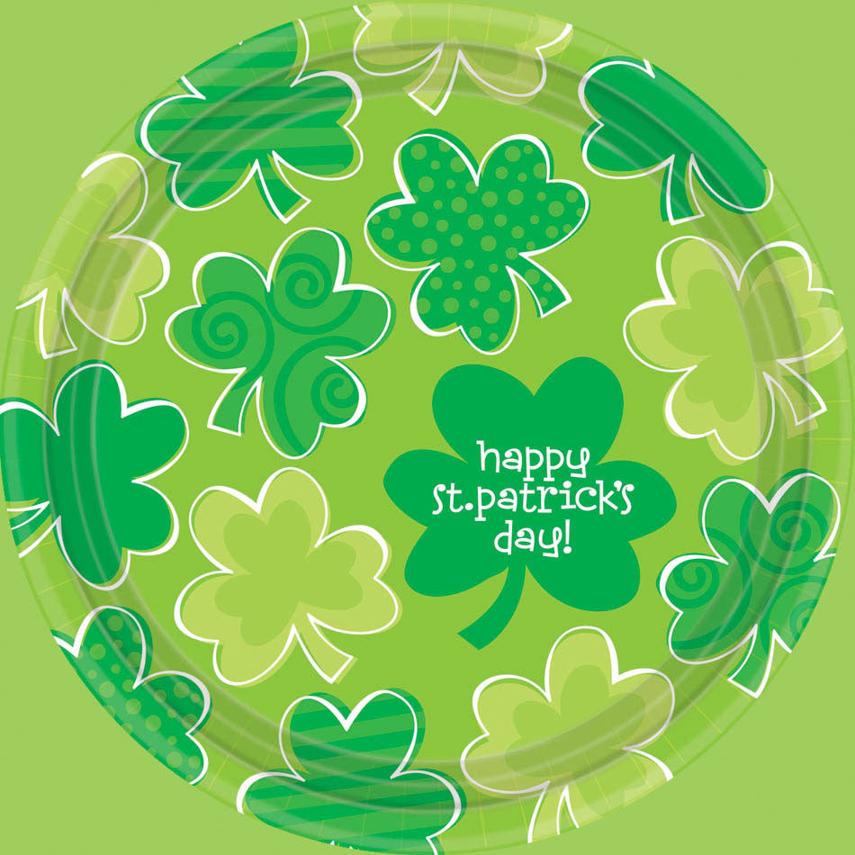 Playful Shamrocks Dessert Plates (18ct)