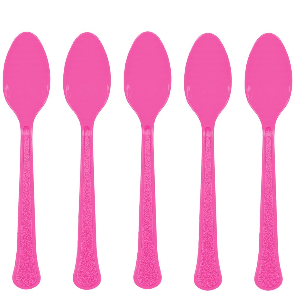 Bright Pink Heavy Weight Spoons (20ct)