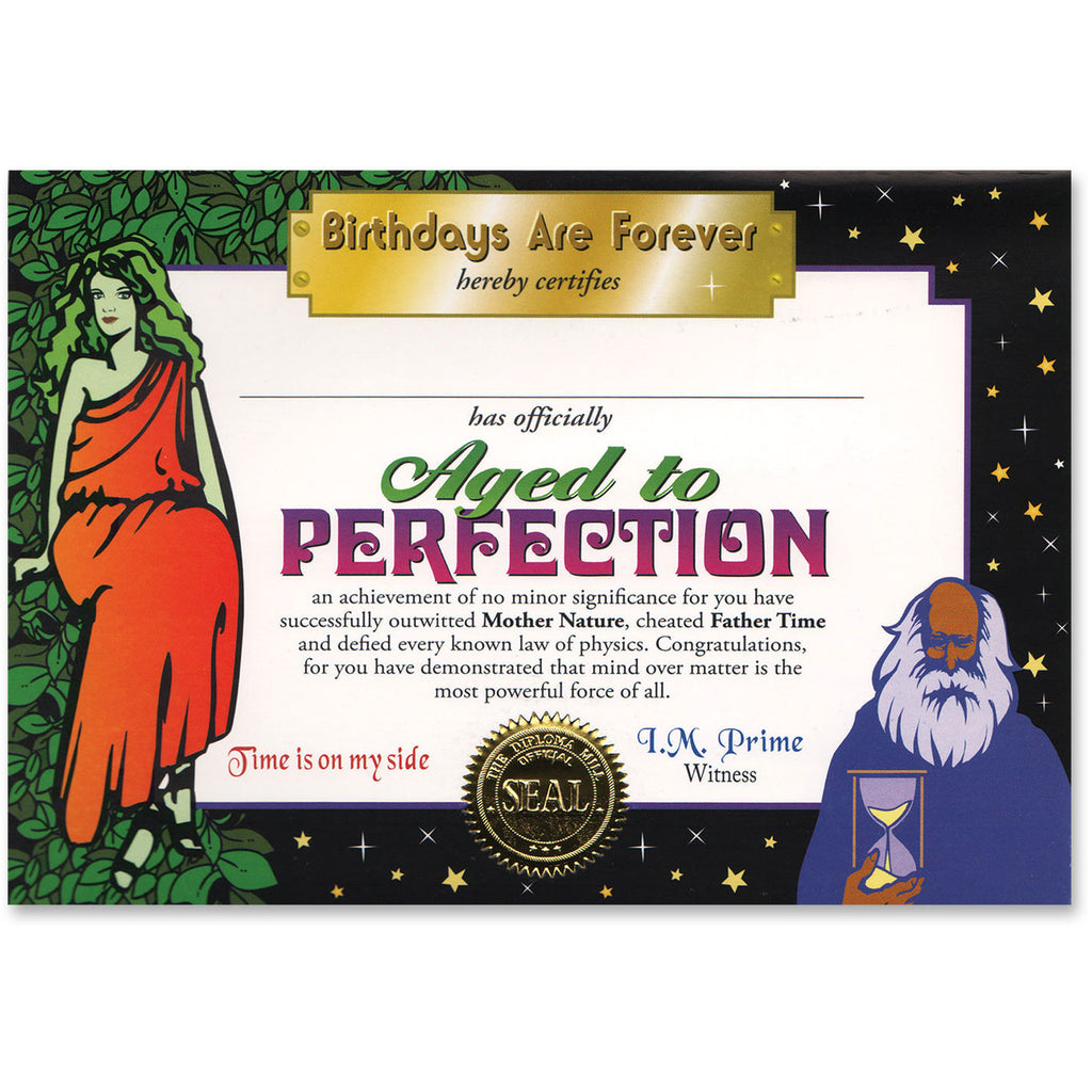 Aged To Perfection Certificate Greeting