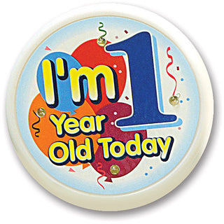 I'm 1 Year Old Today Flashing Button